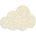 Kopierladen Karnath GmbH Puzzle di Legno Personalizzabile a Forma di Nuvola - 17 Pezzi, ca. 60 x 42,5 cm - Puzzle Vuoto a Forma di Nuvola in Legno Non trattato