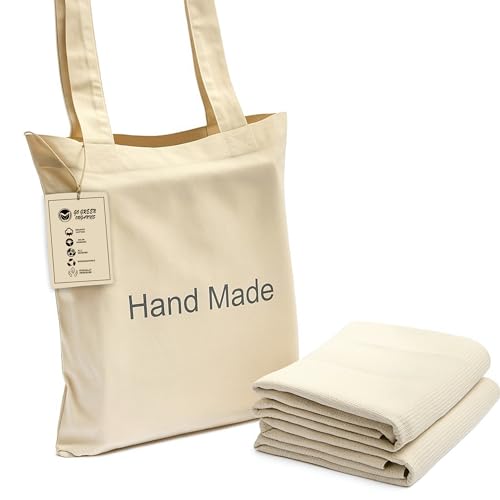Image of Waffle Bath Towel Pair, 30.5x58 INCHES, Hand Made, 100% Organic Cotton, GOTS Certified, Natural UNDYED (NO Colour, NO SOFTENERS) Super ABSORBANT & Quick Dry, Environment Friendly