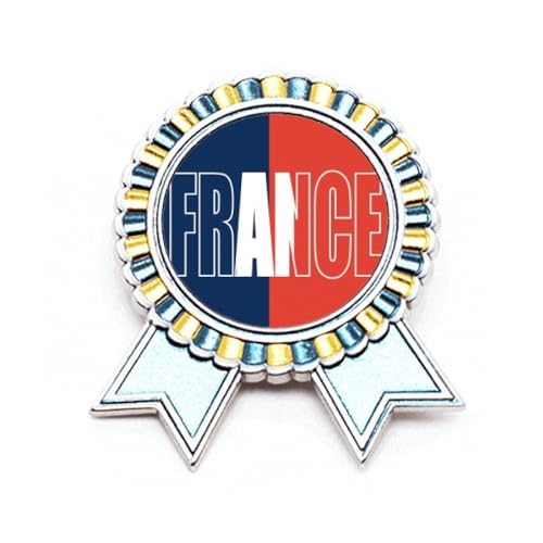 Broche drapeau France Art déco en métal taille M insigne tendance