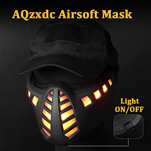 Masque airsoft paintball protégeant le visage avec LED contre les tirs BBS