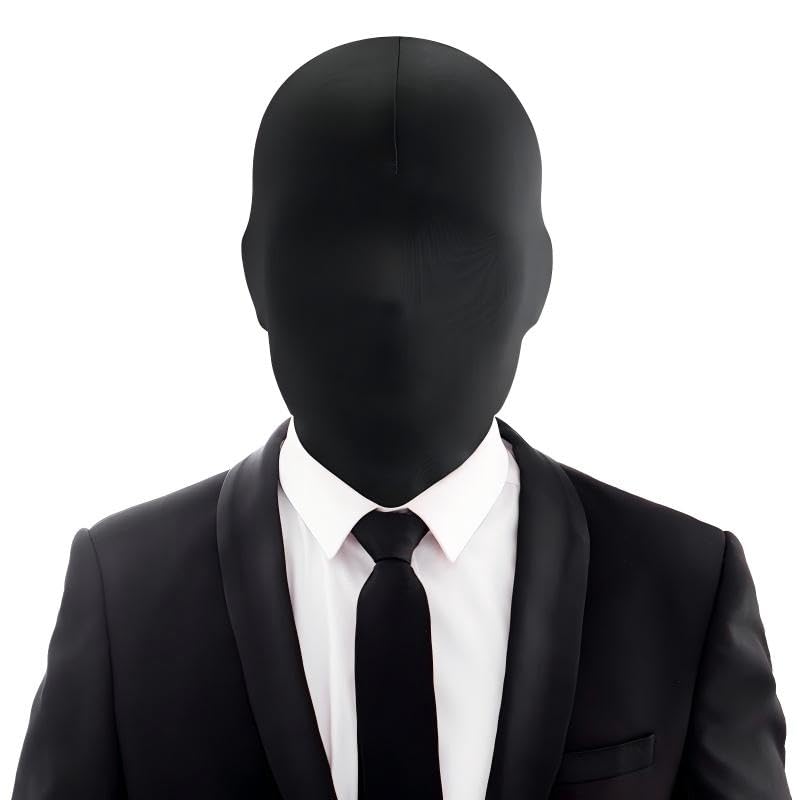 Men's and Women's Full Cover Spandex Zentai Hood Mask for Halloween Cosplay Costume(Black)