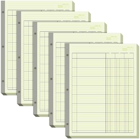 Amazon.com : 5Forms Columnar Pads 4 Column 8 1/2 x 14