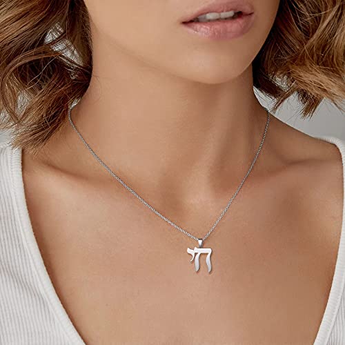 Suplight 925 Sterling Silver Star of David Hebrew Pendant Necklace with Jewish Token Jewish Jewelry for Women Men (with Gift)4