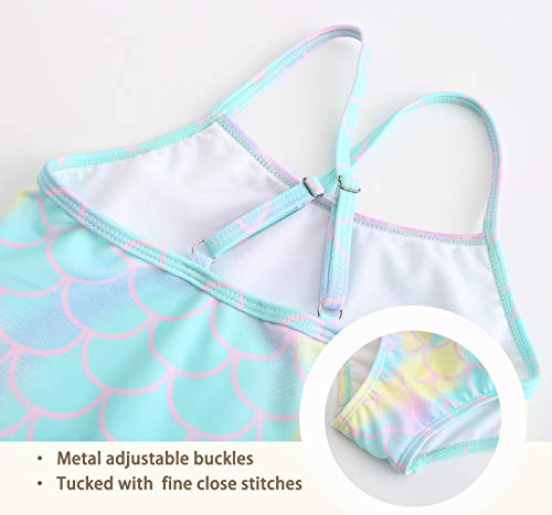 Big Girls Mermaid Tankini Swimsuits Two Piece Bathing Suits Size 16/7-164