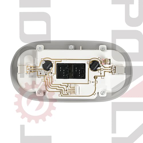 Image of Overhead Console LED Dome Map Light Lamp | Fits Ford F150 2004-2008, for Lincoln Mark LT 2006-2008 Truck | Replaces 7L3Z-18519A70-BC Interior Cab Lights with Sunroof and Rear Window Switch (Grey)