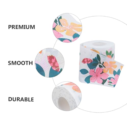 Papel higiénico decorativo impreso colorido para el hogar rollos de papel para baño 4