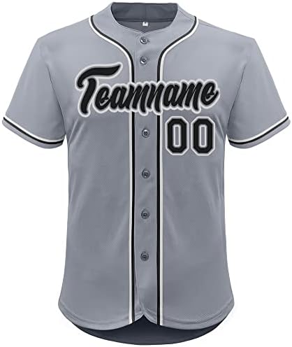 Custom Men Women Youth Baseball Jersey Button Down