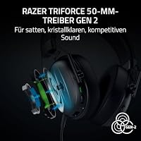 Razer BlackShark V3 X HyperSpeed - Kabelloses E-Sport-Headset - Ultra leicht 270g - Triforce 50mm Treiber - Abnehmbares Mikrofon - Surround Sound - Wireless 2,4 Ghz & Bluetooth - PC/Mac | Schwarz – Ansicht 5