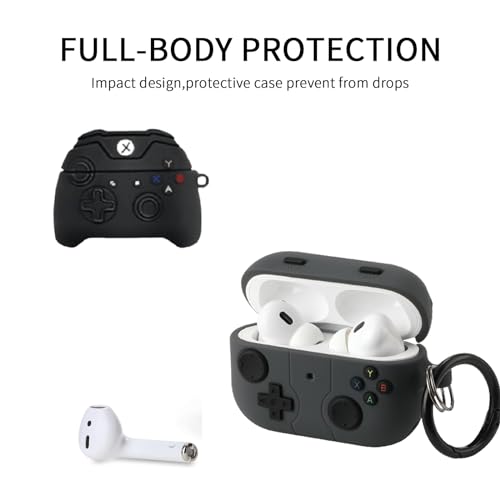 Image of Gedicht for Airpods Pro 2nd Generation Case, Funny 3D Cartoon Game Console Design Silicone Soft Cases with Keychain