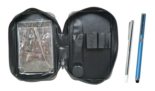 チャック式ケース 金属製指示棒とスマホタッチ・メタルキャップ式ボールペンエクストラセット 青 EXPVC-701S-QSJW700-L