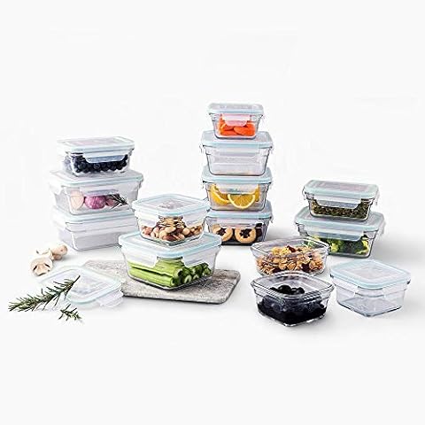 Glasslock Oven and Microwave Safe Glass Food Storage Containers 28 Piece Set Cover