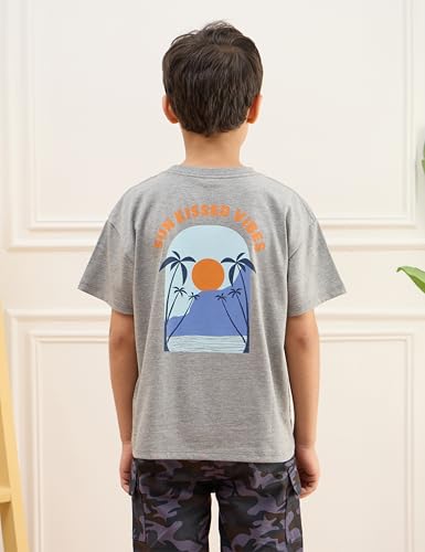 Image of Amazon Brand - Symbol Boys 100% Cotton Oversized Graphic Printed Half Sleeves T-Shirt | Age 6-14 Years