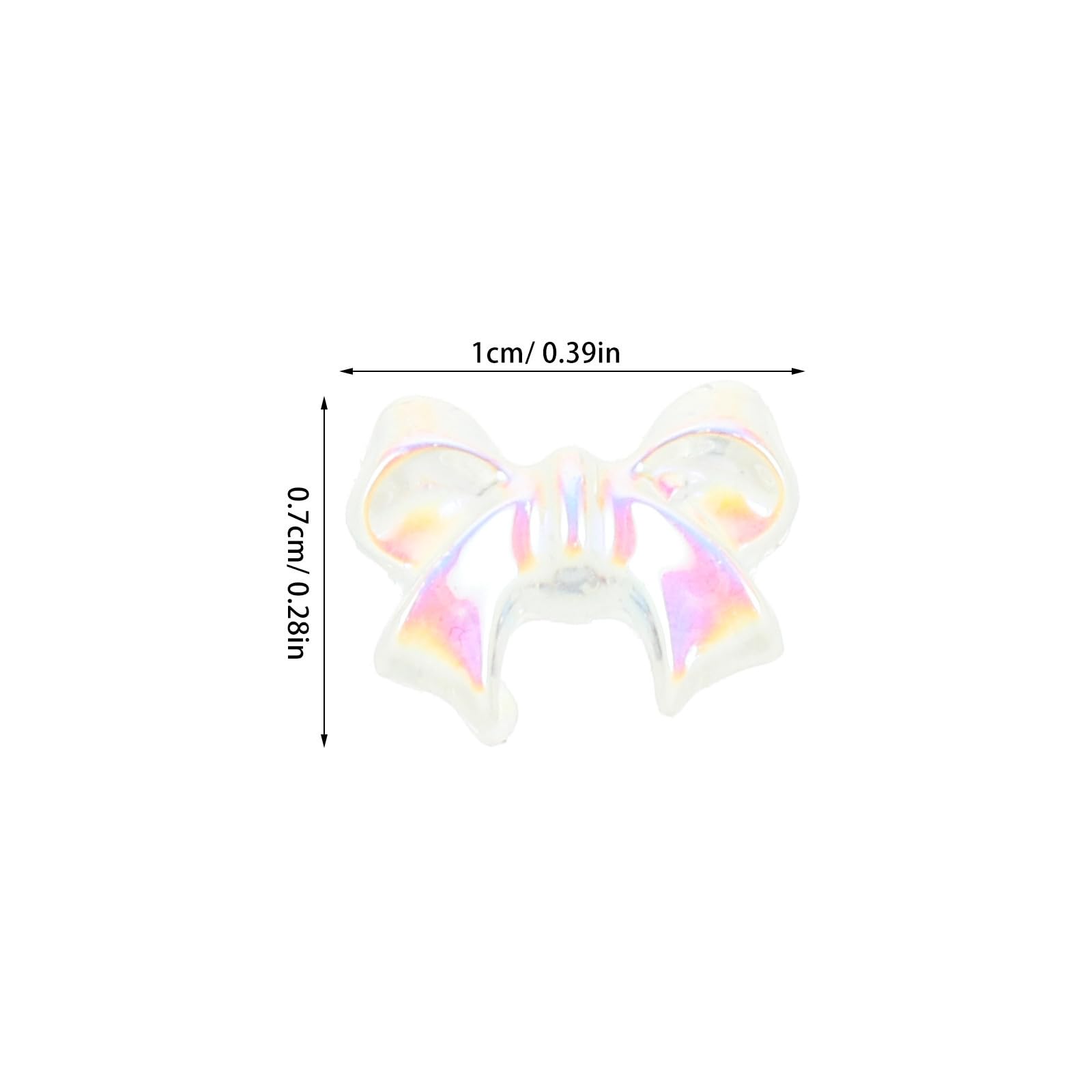Tofficu 800 Piezas Dijes de Uñas Lazo de Resina 3d Fáciles de Aplicar para Decoración DIY en Estilo Diario Casa, Accesorios Adorables para Uñas de Chicas y Adolescentes