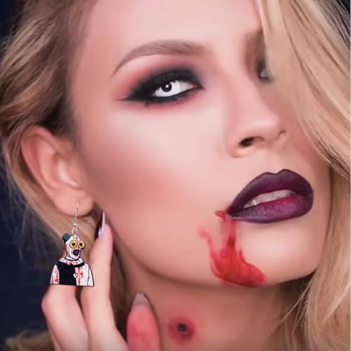 Gothic Horror Earrings for Women Men Halloween Acrylic Exaggerated Earrings Halloween Jewelry Gifts3