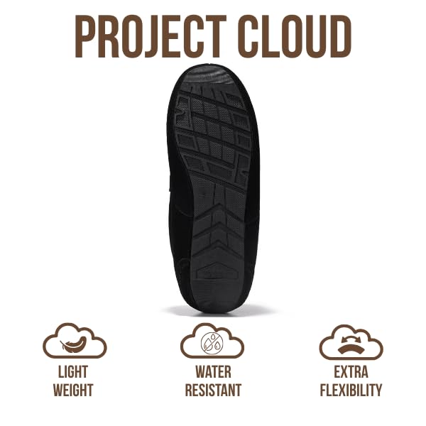 Project Cloud Genuine Suede Mens Slippers - Memory Foam Insole Moccassins Loafers for Men Shoes Indoor and Outdoor Use - Lightweight Non-Slip House Shoes (Oswin)4