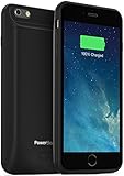 PowerBear iPhone 6 Plus Battery Case iPhone 6S Plus 7200 mAh External Rechargeable Charger Pack for Apple iPhone 6 Plus and 6S Plus Up to 245 percent Extra Battery BLACK 24 Month Warranty Included