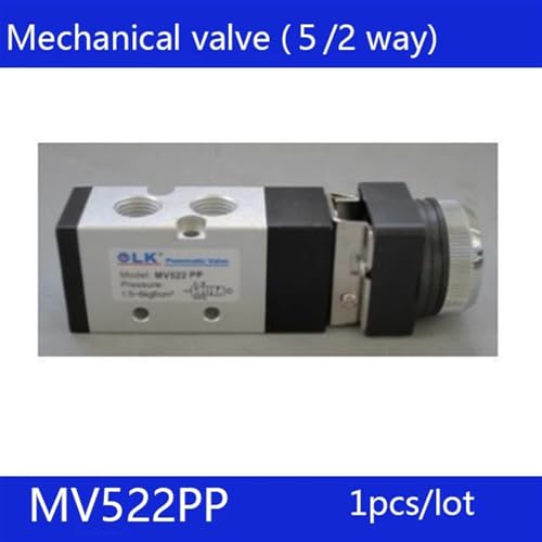 Vanne pneumatique MV522 à commande mécanique droite 5/2