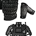 ROUASD Tactical Armor Guards Set , Samurai Armor Equipment Set (1Pair x Shoulder Armors, 1 x Crotch Protector, 1Pair x Bracers), 500D Handmade Medieval Warrior Knight Protector Defense