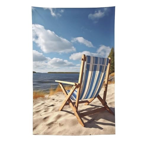 Tapisserie murale chaise de plage deco sans percer pour toile de fond et salon