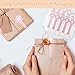 IdeaMarlle 100 Pcs Handmade Food Baking Label Stickers, Long Label Sealing Stickers for Pastry Bags Lollipops Bread, Decorative Labels (Pink)