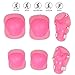 Nuluxi Kit di Ginocchiere Gomiti Polso Protezioni Kit di Gomitiere Polsiere per Bambini Ginocchiere Gomiti Polsiere Protettivo Set Perfetto per Pattinaggio Ciclismo Skateboard e Altri Sportiva (Rosa)