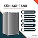 homeX Kühlschrank ohne Gefrierfach, Vollraumkühlschrank klein - 88L Nutzinhalt, freistehend und kompakt, Tischkühlschrank leise 39 dB, Fridge mit LED-Innenbeleuchtung und Temperaturregelung, silber