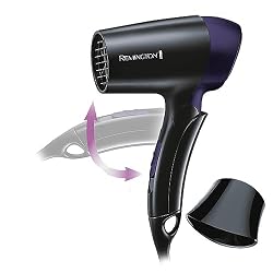 Remington Asciugacapelli da Viaggio, Manico Pieghevole, 1400 W, Concentratore Incluso, 2 Temperature + 2 Velocità, Voltaggio Universale, D2400