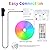segrass 32.8ft LED neon Lights with Remote APP Control IP65 Waterproof Flexible Neon Strip Lights 24V RGB Rope Lights for Bedroom Room Outdoors Decor