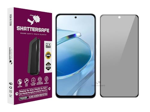Image of Anti-Spy Privacy Tempered Glass Compatible For Redmi 12 5G [Pack of 1]. 9H Hardness, Anti-Scratch, Edge-to-Edge Protection With Easy Installation Kit & Case Friendly Fit.