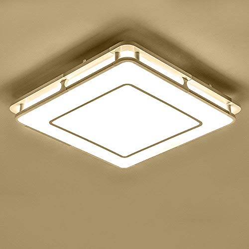 Plafonnier LED 36W télécommandé avec structure carrée moderne de 52 cm