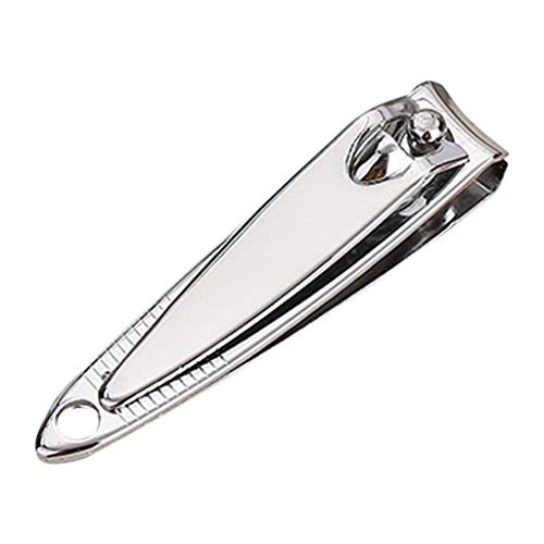 AKwell Nail Clipper and File Wide Open Stainless Steel Nail Cutter with Glass Nail File Manicure Set Fingernail Clippers Toenail Nail Cutter Sturdy Nail Trimmer, Silver, One Size