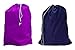 Large 30 X 40 Inch Heavy Duty Nylon Laundry Bag with Drawstring Slip Lock Closure, SET OF 2!!! Assorted Colors and Designs