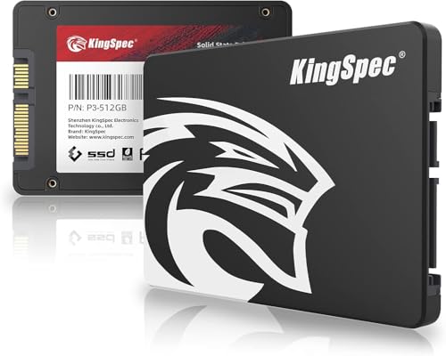 KingSpec SSD 512GB SATAIII 6Gb/s 2.5インチ内蔵SSD 最大読込：570MB/s...