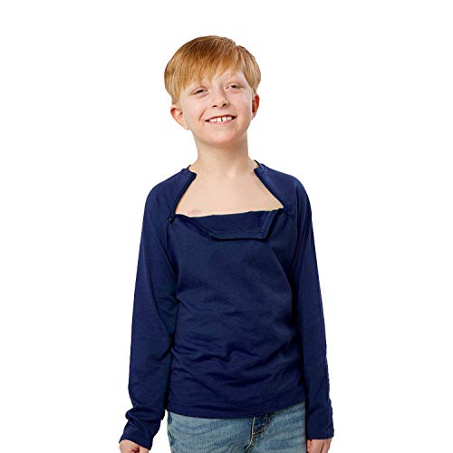 Care+Wear Unisex Kid's Chest Port Access Long-Sleeve Shirt