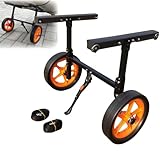 Carrito de kayak con ruedas, diseño desmontable y plegable, plataforma portátil resistente para kayaks sentados, capacidad de 50 kg