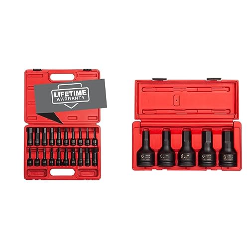 Sunex 2637/4507 1/2-3/4, 5-Piece 14-24mm Cr-Mo Hex Driver Set