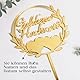 5pcs Tortendeko Goldene Hochzeit Acryl Cake Topper 50 Golden Years Kuchendeko Gold Glitzer 50 Jahrestag in Deutsch Geburtstag Torten Topper Tortenstecker Goldene Hochzeit Jubiläum Dekoration