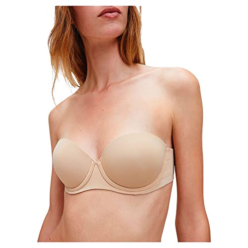 Calvin Klein Damen Trägerloser BH Push-Up, Beige (Bare), 70D – Ansicht 3