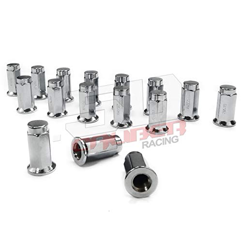 Set Of 16 Chrome Flat Lug Nuts - 12X1.50Mm Thread Pitch - Fits Polaris Rzr Ranger S 900 Xp1000 Models [5298] #TOP2