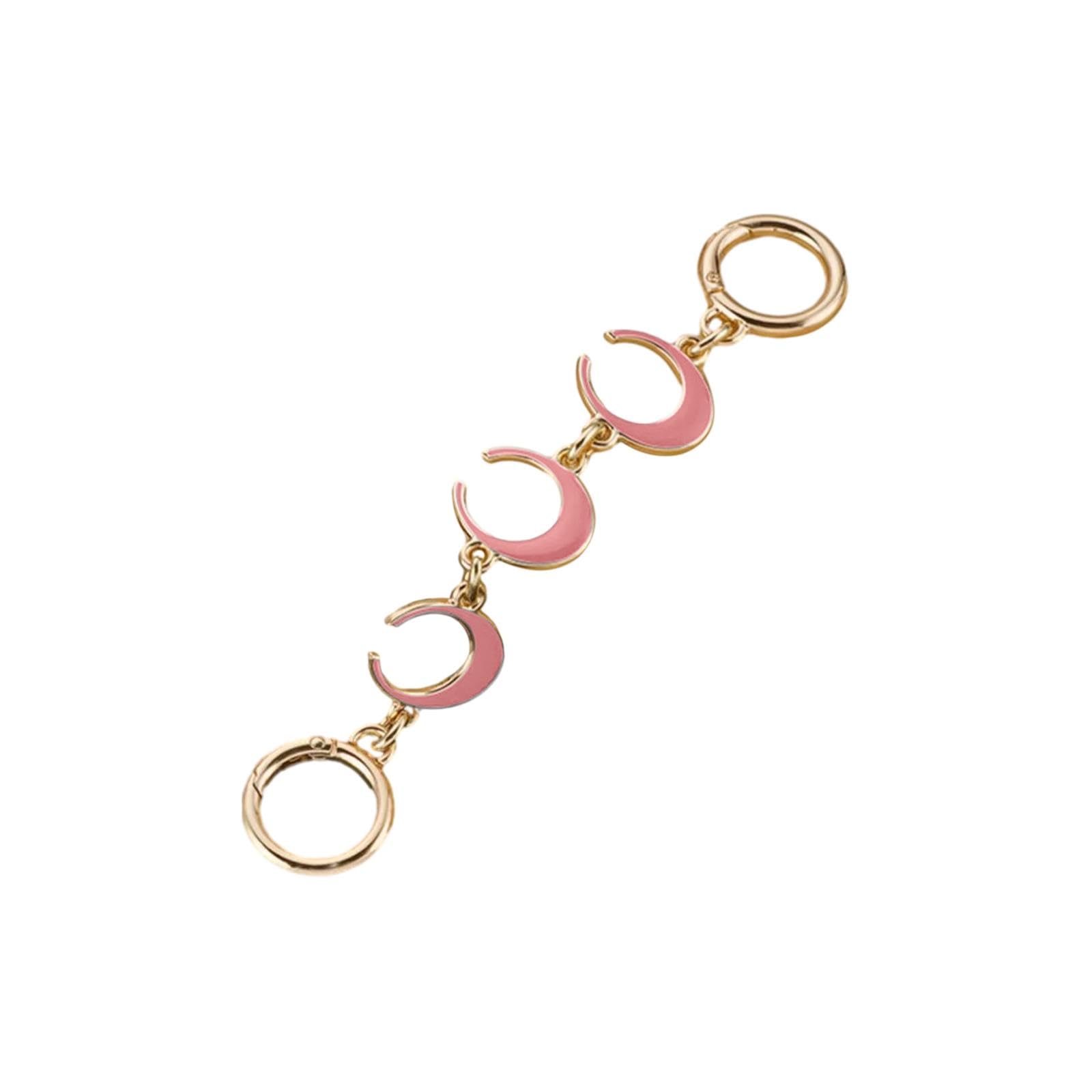 NIVAA Purse Strap Extender Chain DIY Extension Chain for Wallet Small Shoulder Bag Pink-image-34