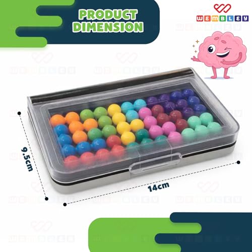 Image of Wembley Brain Puzzle Game for Kids 7-14 Years | 3D Logic & Mind Puzzle Toy for Boys & Girls | 120 Challenges Brain Teaser | Travel Friendly Indoor Game | Birthday Gift