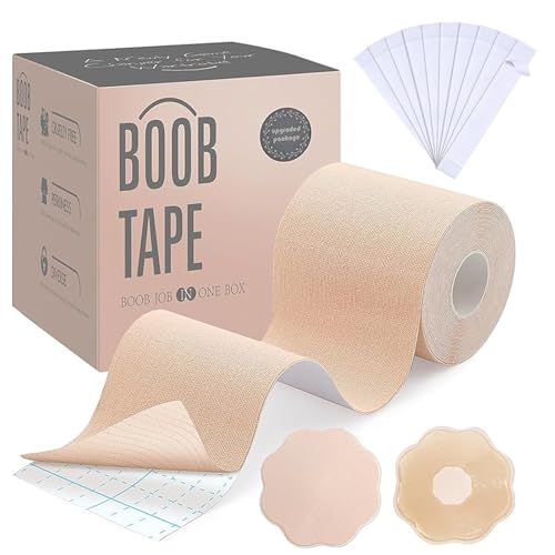 Image of Tripsky XL Breast Lift Tape, BoobTape for Large Breasts,Body Tape for Fashion,Athletic Tape Boobtape &NippleCover for A-G Cup