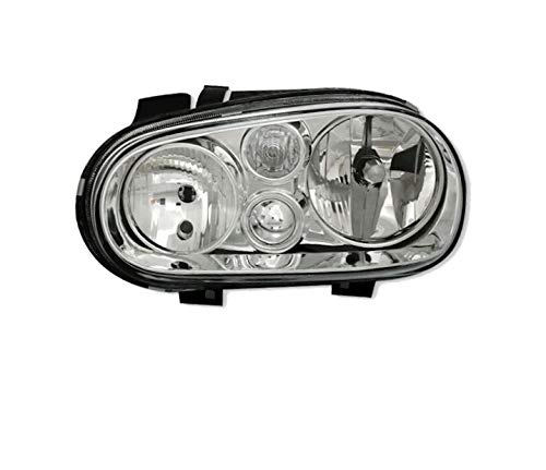 Reflektory VP1108L lewy reflektor kierowca boczny zespół reflektorów światła przedniego lampa samochodowa chromowana LHD kompatybilna z Volkswagen Golf 4 1997 1998 1999 2000 2001 2002 2003 2004 2005 2006
