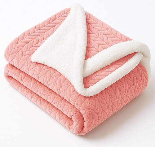 Image of VAS COLLECTIONS Ultra Soft Baby Blanket | Flannel + Sherpa | 2-Layer All-Season AC Sheet for Newborns (0-24 M) - Light Pink