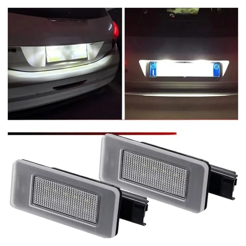 Placa de matrícula LED para Citroen DS3 C3 sin fallos lámpara trasera impermeable 2uds 6
