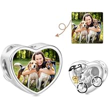 GNOCE Peanuts Snoopy Pendant Dangle Charm for Women, S925 Sterling Silver Dangle Charms for Women Wife, Valentines Day, Mothers Day Jewelry Snoopy Photo Charm