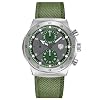 Men's Chronograph Watch, 316L Stainless Steel Quartz Movement Analog Gift Wrist Watch for Men, Sapphire Glass, 50M Waterproof, Nylon-Leather Watch Band