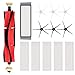 ABClife Accesorio para Xiaomi Aspirador 14 Piezas, Recambio de MI Roborock s50 S51 S55 S5 Max S6 MaxV, 1 Cepillo Principal, 6 Cepillo Lateral, 6 Elemento Filtrante Desmontable, 1 Carcasa de Filtro