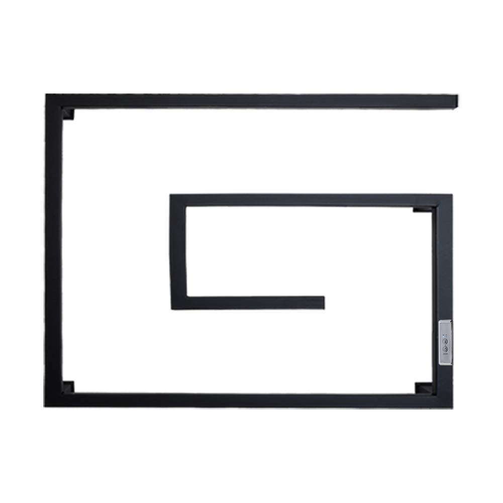 Towel Rail Radiator, Wall-Mounted Towel Warmer for Bathroom with LED switch/timer, 800x600 mm Stainless Steel Heated Towel Rack, High Polish Chrome Stainless Steel,plugin,timer