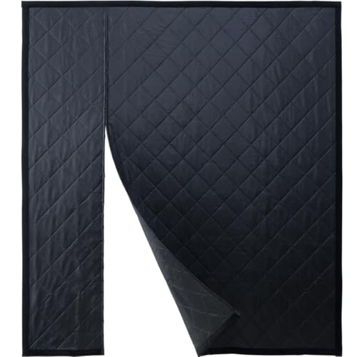 Reversible Wide Magnetic Thermal Insulated Door Curtain for Winter Thicken Polyester Fiberfill & Heavy Duty Oxford Cloth Temporary Window Insulation Cover Curtain for French Sliding Door 62x81